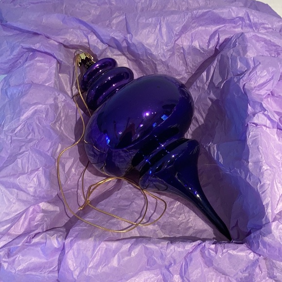 Large glass ornament purple 9,5” - Picture 9 of 9